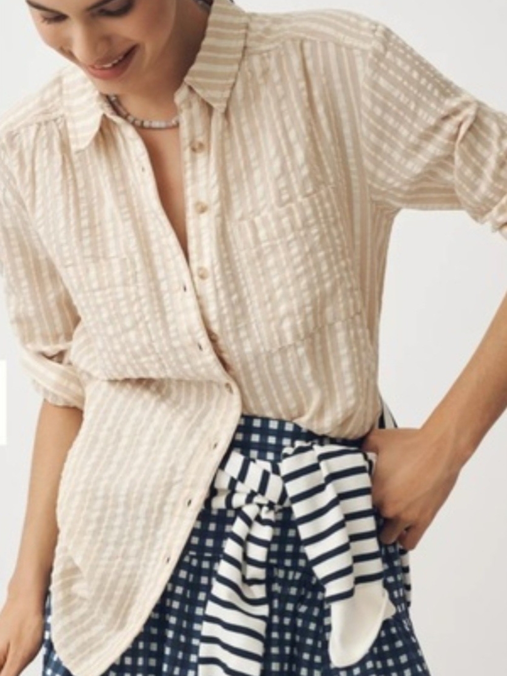 Pilcro Hadley Striped Button Down